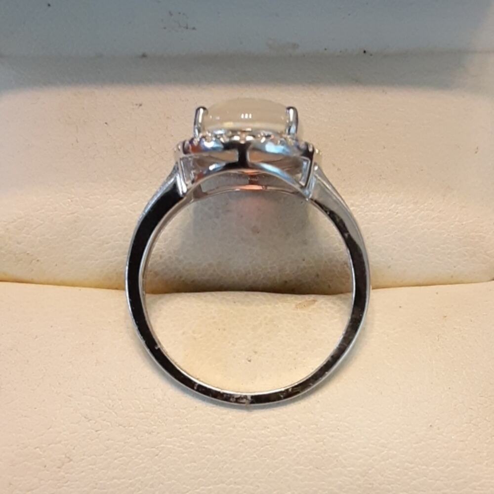 3.50ctw Lab Created Opal Platinum/925 - Picture 6 of 8